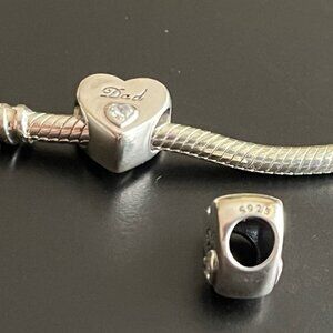 Sterling Silver Dad Charm